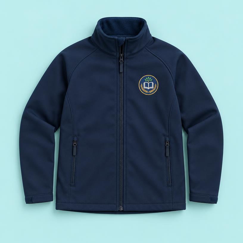 Softshell-Jacke mit Schullogo